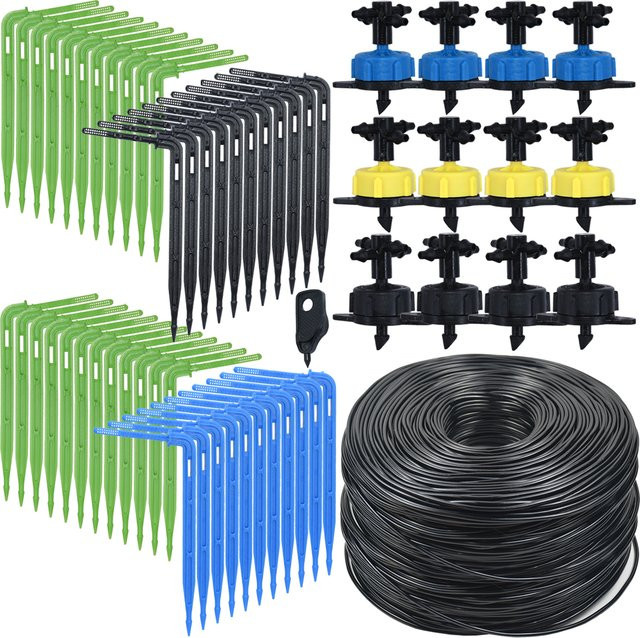 KESLA Tropf-Bewässerungssystem Kit für Gewächshaus, Bonsai und Garten mit Dropper, 3/5mm Schlauch und Steckern - Bild 1