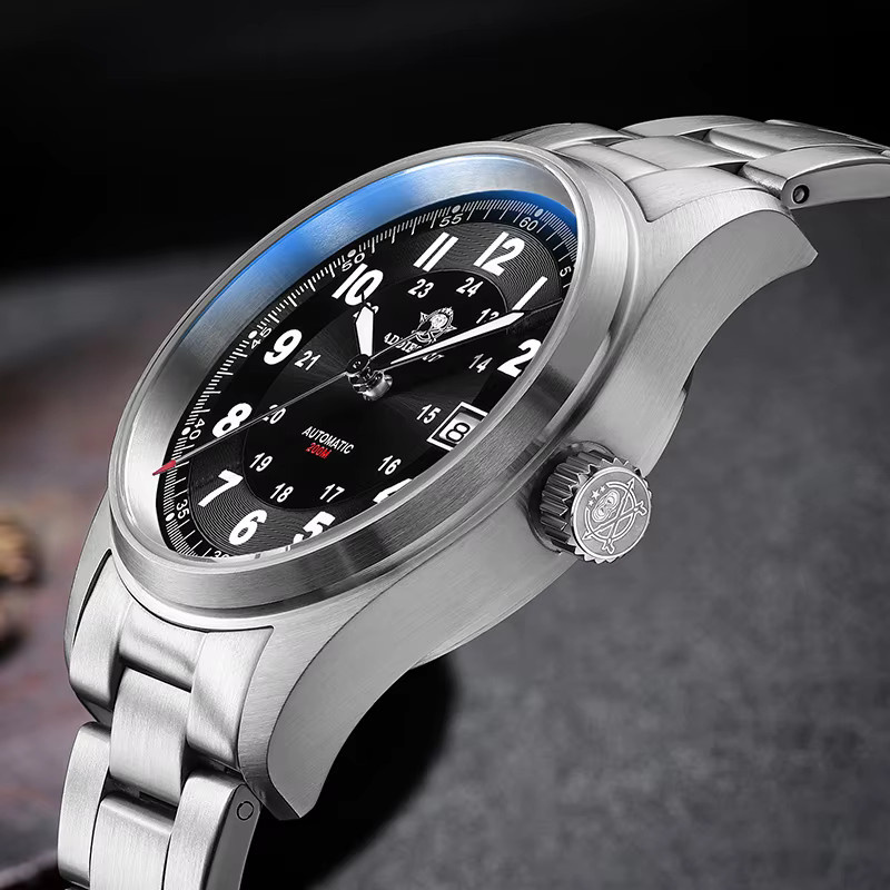 ADDIESDIVE Automatik-Armbanduhr, Edelstahl, Saphirglas, Schwarz, Herren - Bild 4
