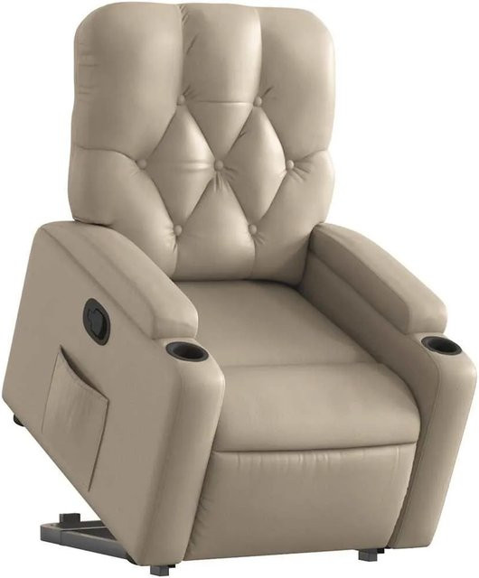vidaXL Relaxsessel mit elektrischer Aufstehhilfe in Cappuccino-Braun aus Kunstleder - Bild 1
