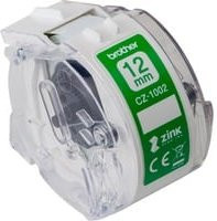 Brother Farbetikettenrolle CZ-1002 für Brother VC-500W, selbstklebend, B: 12 mm, L: 5000 mm - Bild 1