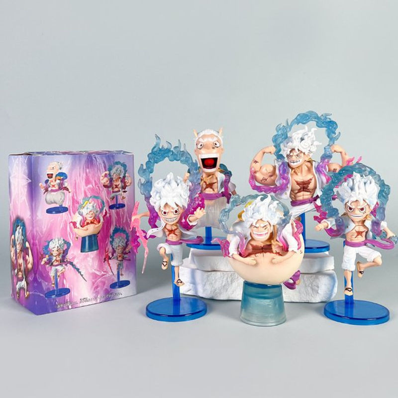 Bandai One Piece Gk Q Version Nika Ruffy Figur Sonnengott Ruffy Modell Ornament aus Kunststoff, mehrfarbig - Bild 1