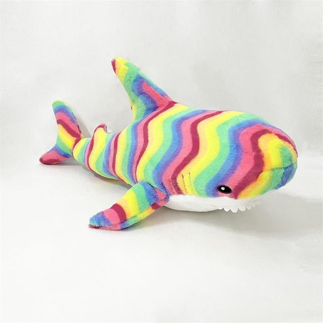 GDzaccly Hai Plüschtier, Blau Rosa Grau, 30cm - Bild 1