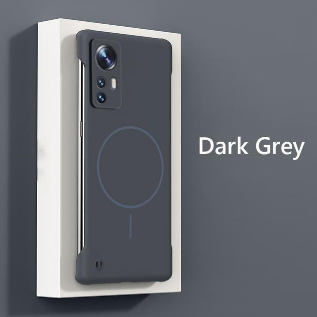 Rahmenlose magnetische kabellose Lade-Handyhülle für Xiaomi 12, Xiaomi 12 Pro und Xiaomi 12X mit Slim Hartrückabdeckung in Schwarz, Cyan, Beige, Grau und Pink - Bild 1