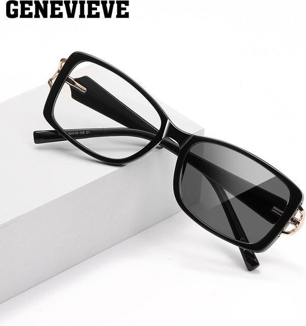GENEVIEVE Korrektionsbrille, quadratisch, Vollrand, Kunststoff, schwarz, Damen, Blaulichtfilter - Bild 1