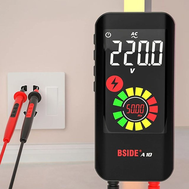 Bside Digitales Multimeter True RMS Multifunktionsmessgerät für Gleichspannung, Wechselspannung, Kapazität, Widerstand, Diode, NCV und Hz in Schwarz - Bild 1