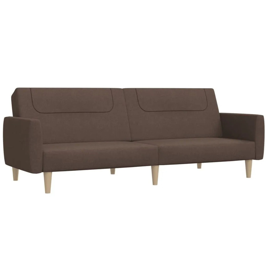 vidaXL Schlafsofa 2-Sitzer Click-Clack in Taupe aus Stoff mit Holzrahmen - Bild 2