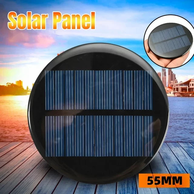 6er Set Mini Solarpanel DIY Solarzellenmodul aus polykristallinem Silizium in Blau, 6 V 2 W 0,35 A / 5,5 V 50 mA mit Epoxidplatine - Bild 1