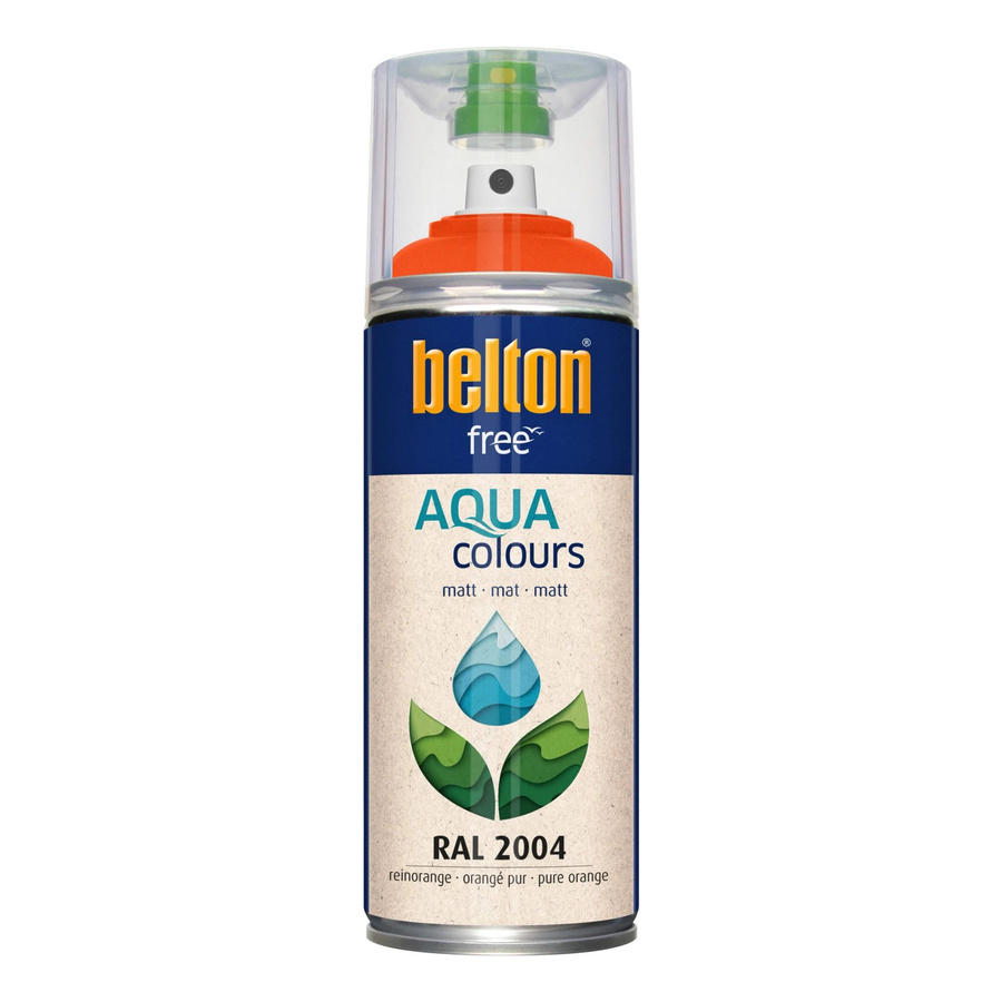 Belton Free AQUAcolours Buntlack RAL 2004 Reinorange matt, wasserbasiert, 400 ml - Bild 2