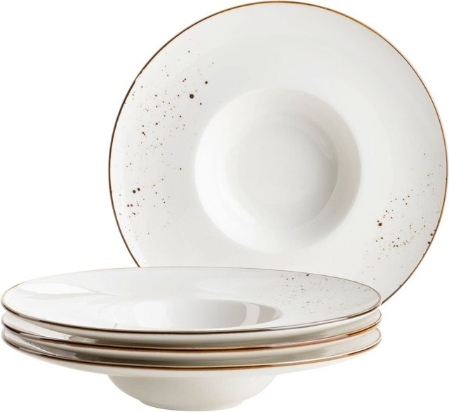 Mäser Gourmetteller Set Pintar aus Porzellan in Beige, Braun und Weiß - Bild 1