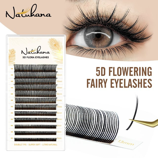 NATUHANA Wimpern Cluster, Wet Black, Unisex - Bild 1