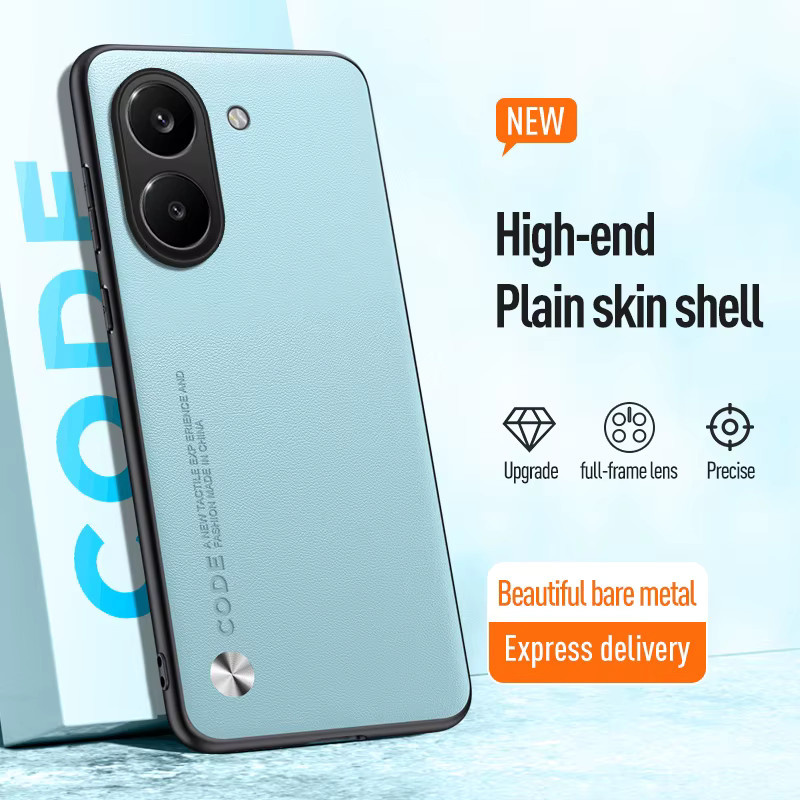 Stoßfeste Lederhülle für Xiaomi Redmi Turbo 5 und Redmi Note 15 Pro / 15 Pro+ in Schwarz - Bild 1