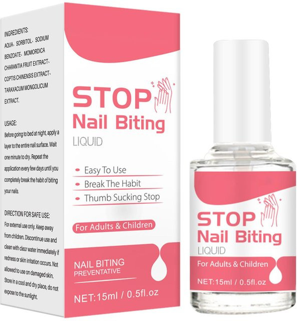 Anti-Nagelbeißen Flüssigkeit, 15 ml, für Kinder und Erwachsene - Bild 1