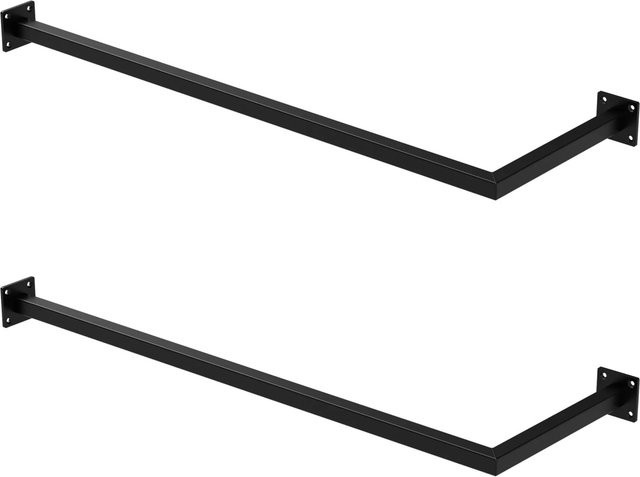 ML-Design 2er Set Kleiderstange für die Wandmontage aus Stahl in Schwarz matt, B/H: 90 x 30 cm - Bild 2