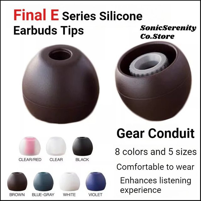 Final E-Gear E-Sleeve Silikonhülle für In-Ear Kopfhörer, Schwarz - Bild 1