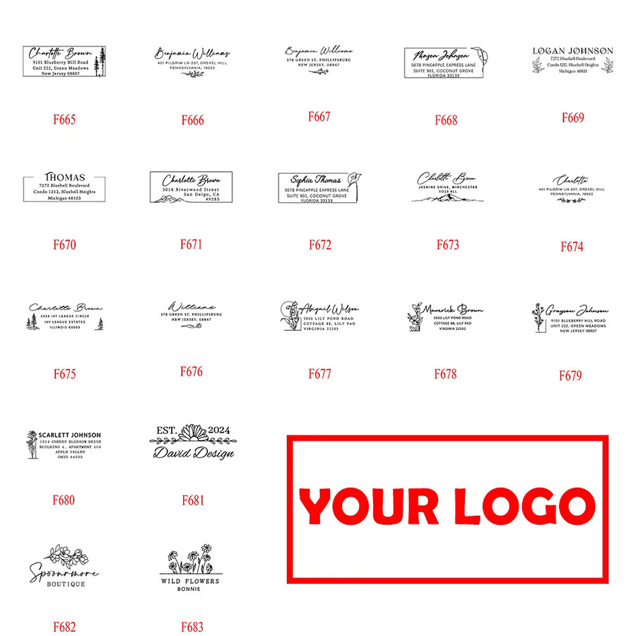 Personalisierter Prägestempel in Rechteckform mit individuellem Logo, Text oder Adresse in Silber aus Metall für DIY-Projekte auf Papier und Karten - Bild 2