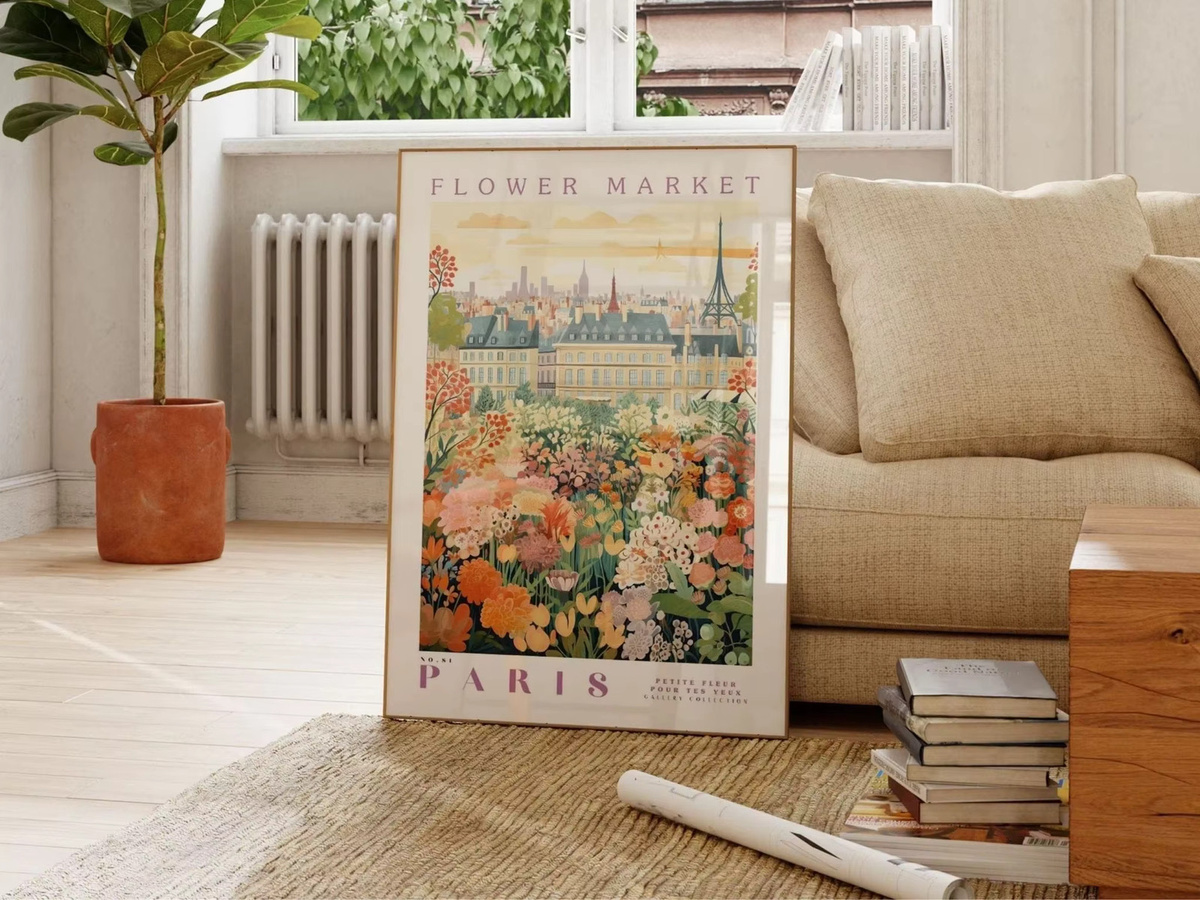 Botanischer Vintage Paper Poster von SHENCHEN mit Paris-Motiv in Grün und Mehrfarbig - Bild 3
