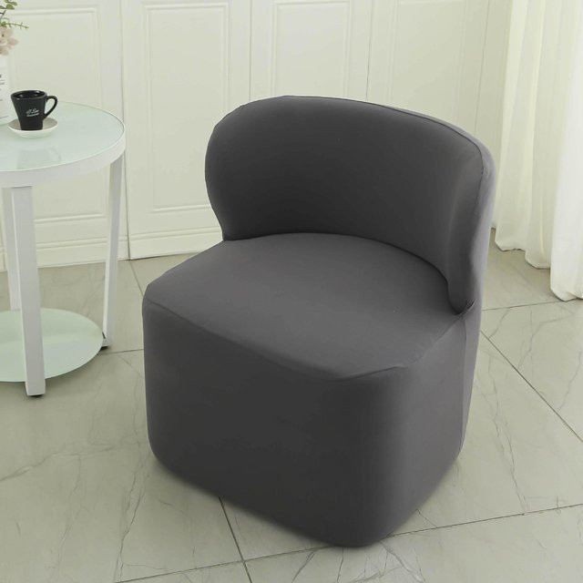 Yiran Furniture Elastischer Esszimmerstuhl-Bezug mit Vollbezug für alle Jahreszeiten, Farbe: Grau - Bild 1