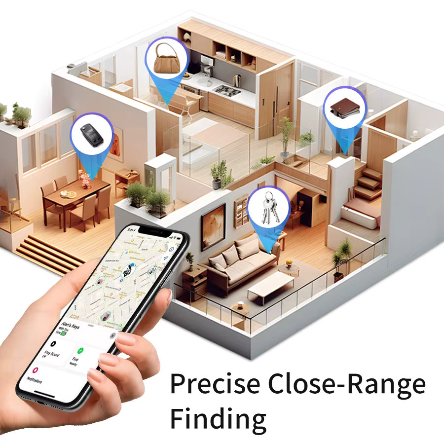 GGBEE Bluetooth GPS-Tracking-Gerät in Schwarz für iOS und Android zur Nutzung mit der Find My App als Anti-Verlust-Tag für Kinder, Haustiere oder Gegenstände - Bild 4