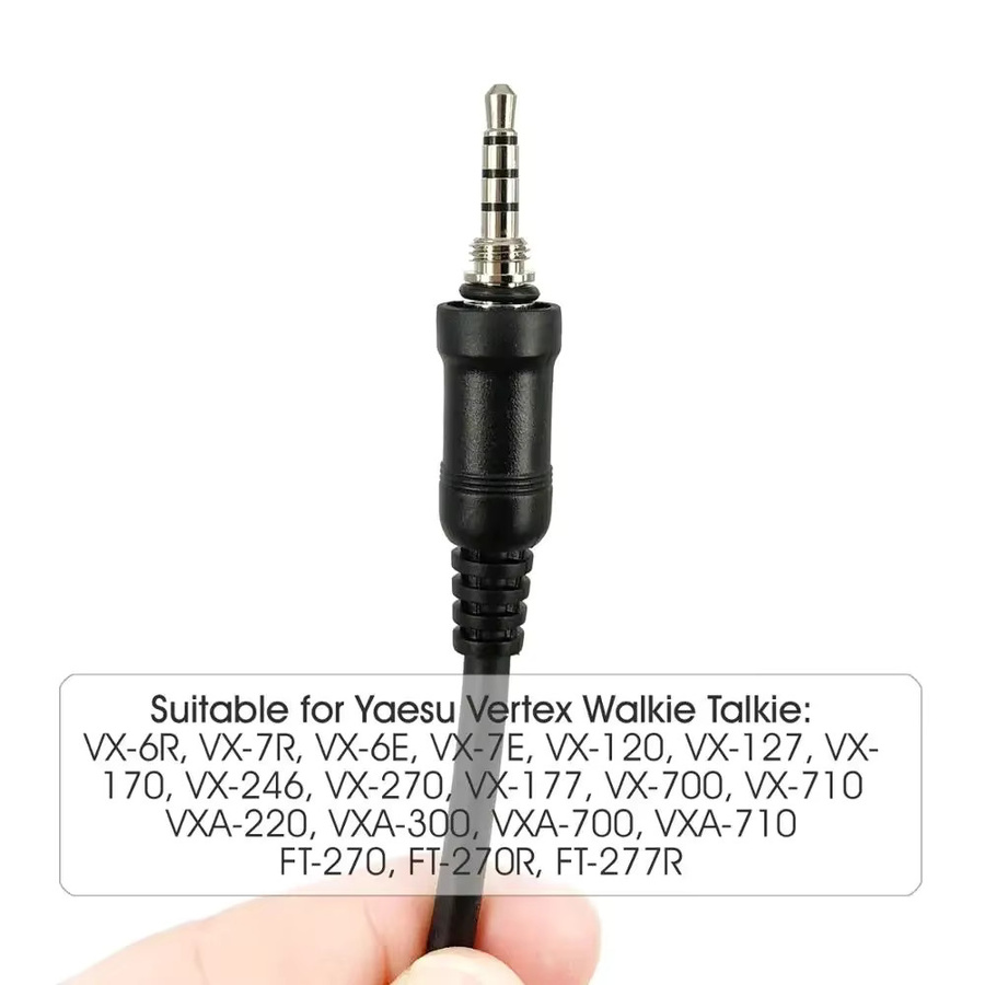 Handheld Lautsprecher Mikrofon für Yaesu Vertex VX-6R VX-7R FT-270 FT-270R VX-127 VX-170 Walkie Talkie in Schwarz - Bild 2