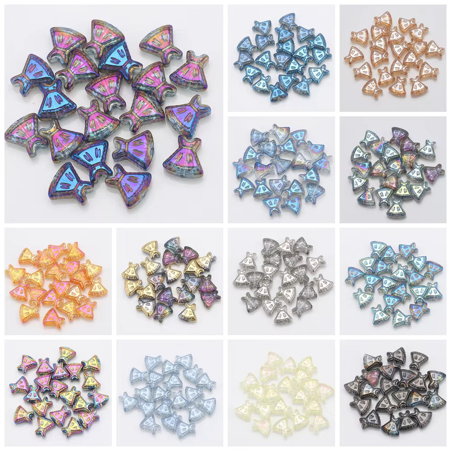 YUANZHIRUN Kristallglas-Anhänger, Kleiderform, Bunt, Unisex, 12 mm - Bild 3