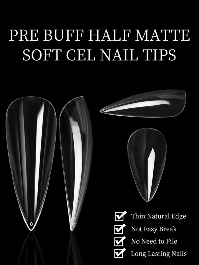 Misscheering Stiletto Nagel Tipps, Transparent, Glänzend, 500 Stück - Bild 3