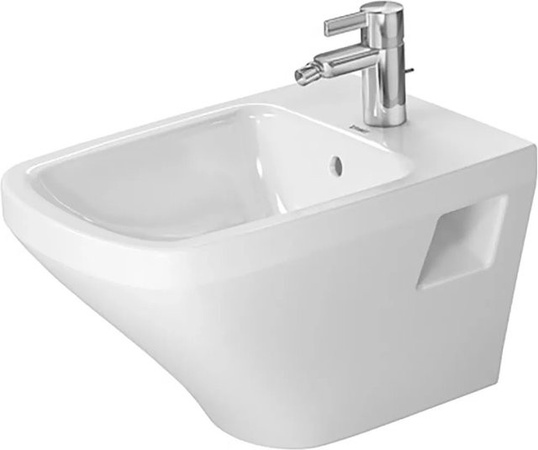Duravit Wand-Bidet DuraStyle in Weiß mit Überlauf und Hahnlochbank, B/T/H: 37 x 54 x 32 cm