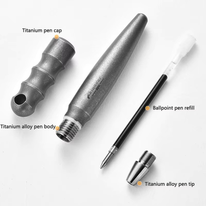 Multifunktionaler taktischer Titan Schreibstift mit Fensterbrecher und Schlüsselanhänger aus Metall - Bild 3