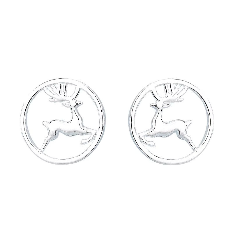 GaGa-Duck Ohrstecker, 925 Silber, Hirsch, Damen - Bild 5