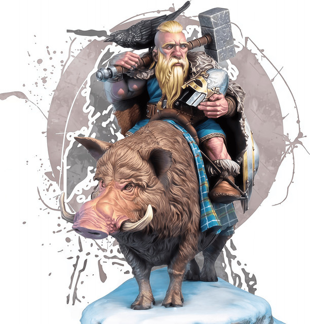 EVANOVM Resin Warrior, Ancient Sit, Figurenbausatz, Fantasy, Einzelfigur - Bild 1