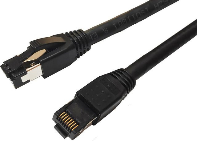 MicroConnect Patch-Kabel CAT 8,1 S/FTP RJ-45 auf RJ-45 Schwarz 10,0 m - Bild 1