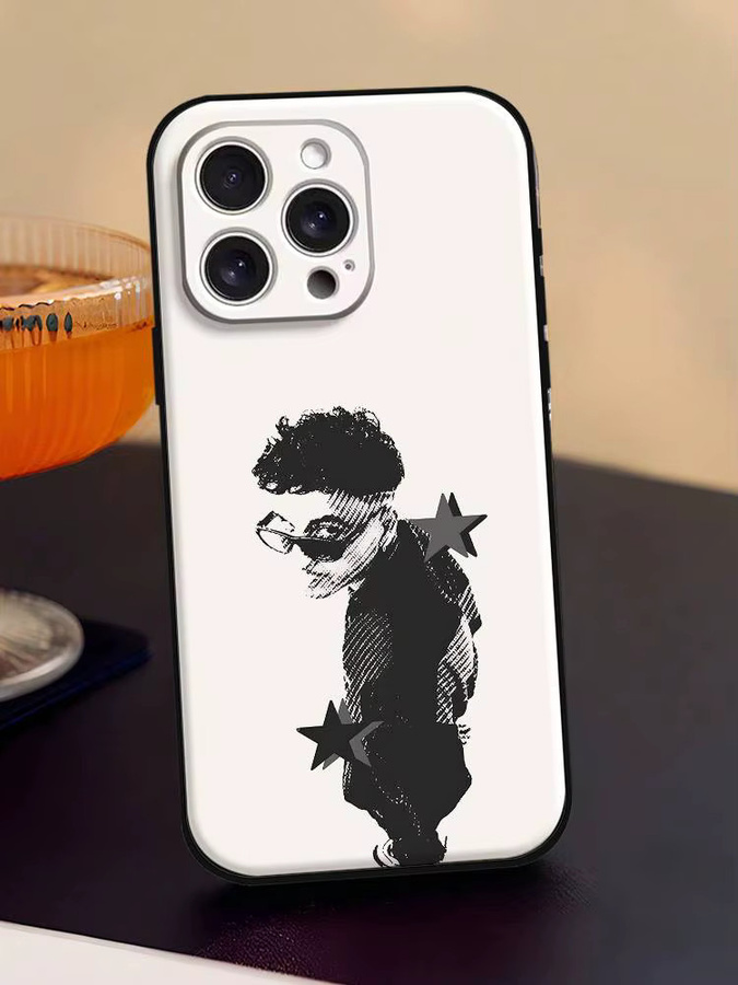 Mesuca Handyhülle für iPhone 17 16 15 14 13 12 11 Pro Max Mini X Xs XR in Schwarz und Weiß aus Silikon - Bild 6