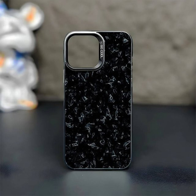 Stoßfeste Handyhülle mit Karbonfaser-Muster für iPhone 17 bis 11 in Schwarz Matt von mart15-2 - Bild 1