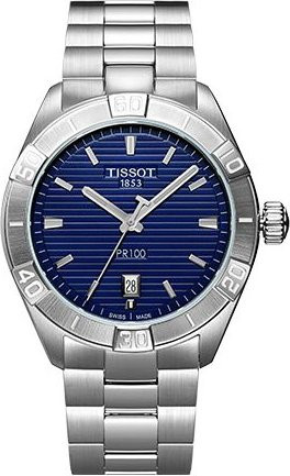 Tissot Armbanduhr, Quarz, Edelstahlgehäuse, 42 mm, Blau, Edelstahlarmband - Bild 1