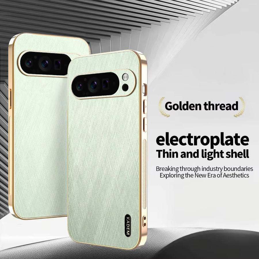Stoßfeste Schutzhülle für Google Pixel mit goldenem Fadenmuster in Schwarz und Gold - Bild 4