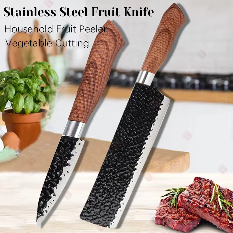 WXCOO Küchenmesser aus geschmiedetem Metall mit Holzgriff zum Schneiden von Fleisch und Gemüse - Bild 4