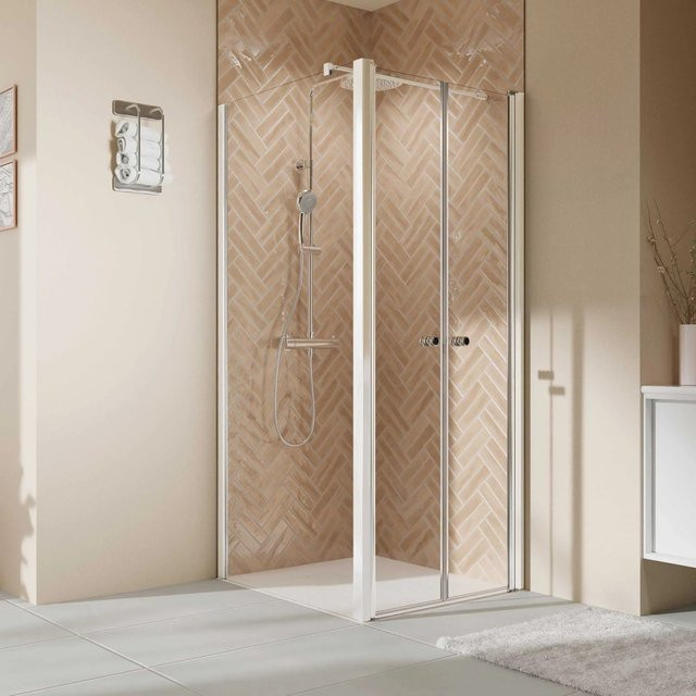 Breuer Seitenwand Elana 2.0 für Pendeltür aus Klarglas in Weiß-Matt, Breite: 100 cm, Höhe: 200 cm, DIN Links - Bild 1