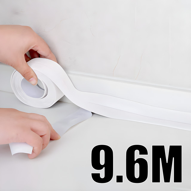 Selbstklebendes PVC Dichtungsband wasserdicht und schimmelresistent für Badezimmer und Küchenspüle in Grün oder Weiß - Bild 1
