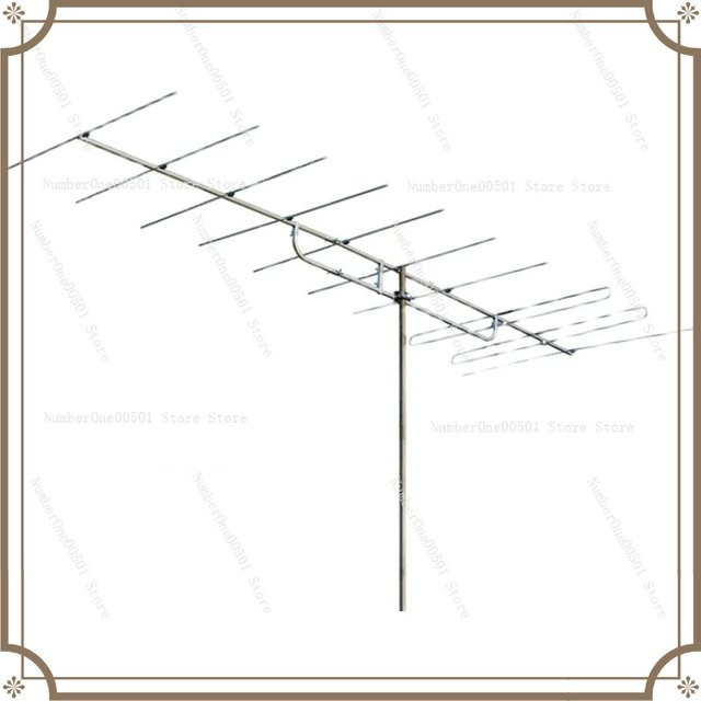 Dersen Jungle 10-Element Yagi FM-Antenne in Silber für hohen Fernempfang und Outdoor-Einsatz - Bild 1