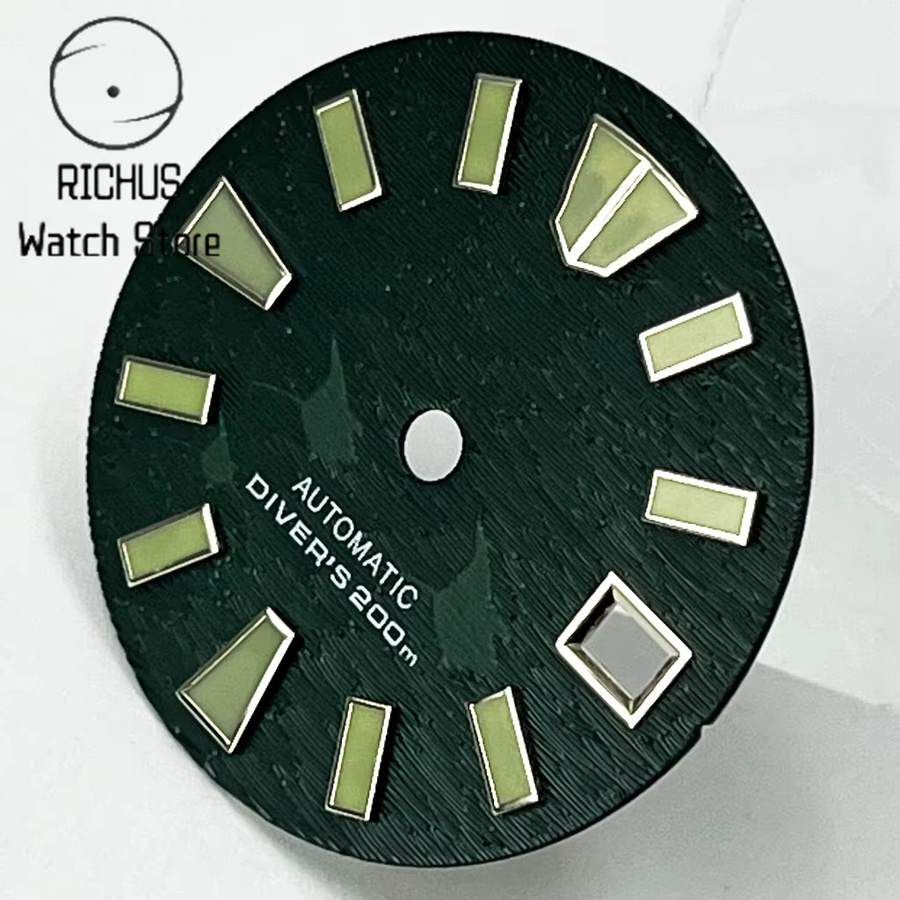 RICHUS Zifferblatt, grün leuchtend, Schwarz, Unisex - Bild 4