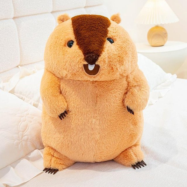 Pummelige Murmeltierpuppe, Plüschtier, Braun - Bild 1