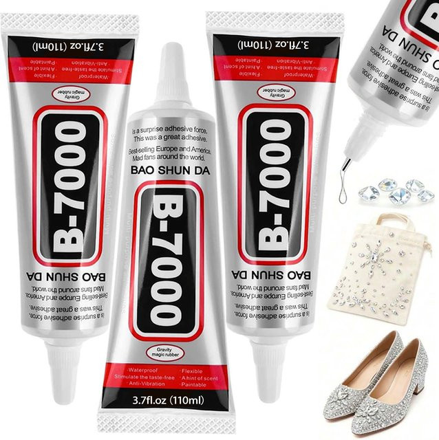 B-7000 Kleber Transparent Halbflüssiger Hochviskositätskleber für Bastelarbeiten, Schmuck, Perlen, Kleidung und Schuhe - Bild 1