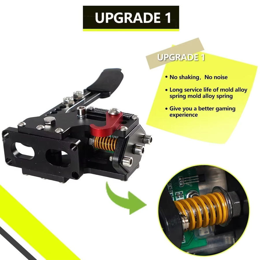 USB Handbremse HB-1009 für PC Racing Simulationen in Rot Schwarz Blau kompatibel mit G25 G27 G29 T300 T500 - Bild 3