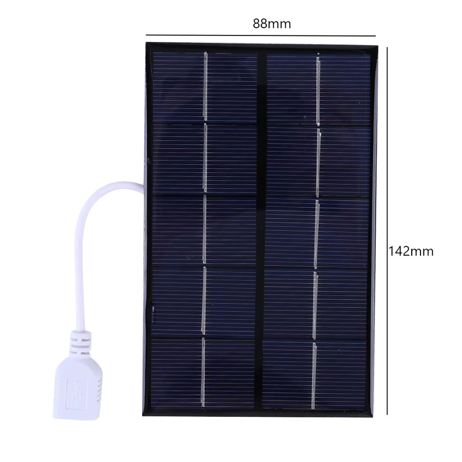 VODOOL 5W 5V Solar-Ladepanel mit USB-A Anschluss aus Polysilizium zur Aufladung von Handys und 3–5V-Batterien für Camping und Outdoor-Aktivitäten - Bild 4
