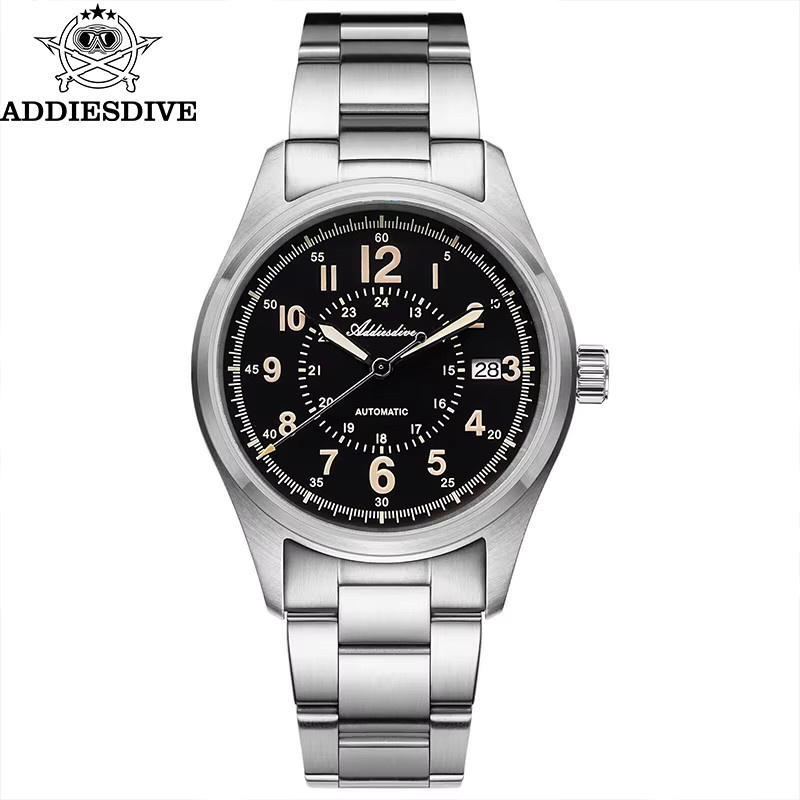 ADDIESDIVE Herrenuhr, Automatik, Edelstahl, Saphirglas, 20 ATM, Schwarz - Bild 7