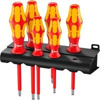 Wera Kraftform Plus Serie 100 Schraubendrehersatz 160 i/6 mit Rack in Rot und Gelb - Bild 1