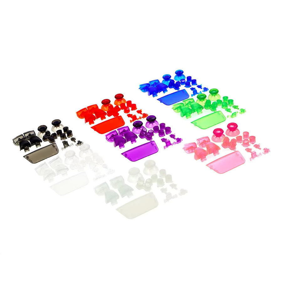 OCGAME Ersatz Tasten Set für PS5 2,0 Controller mit D-Pad, L1, R1, L2, R2 Trigger Tasten und Akzent Ringen in Transparent Purple - Bild 2