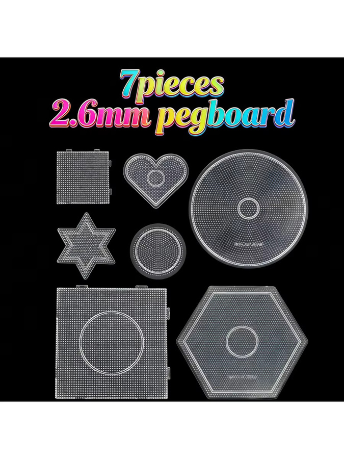 Hama Perlen-Steckbrett-Set, 4/7/9-teiliges Set, transparent - Bild 3