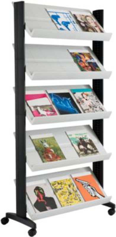 Mobiler Prospektständer UNO von Paperflow in Grau - Bild 2