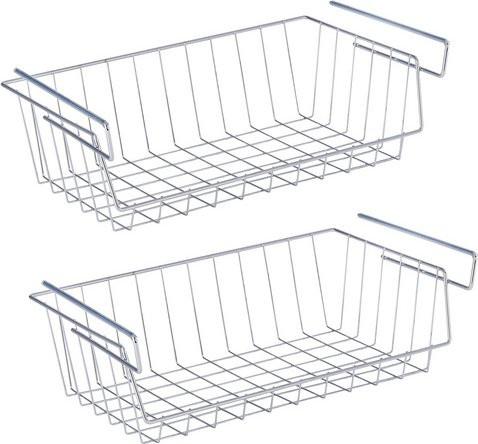 WENKO Einhängekorb aus Metall in Silber glänzend, B/T/H: 27,0 x 15,0 x 44,0 cm - Bild 1