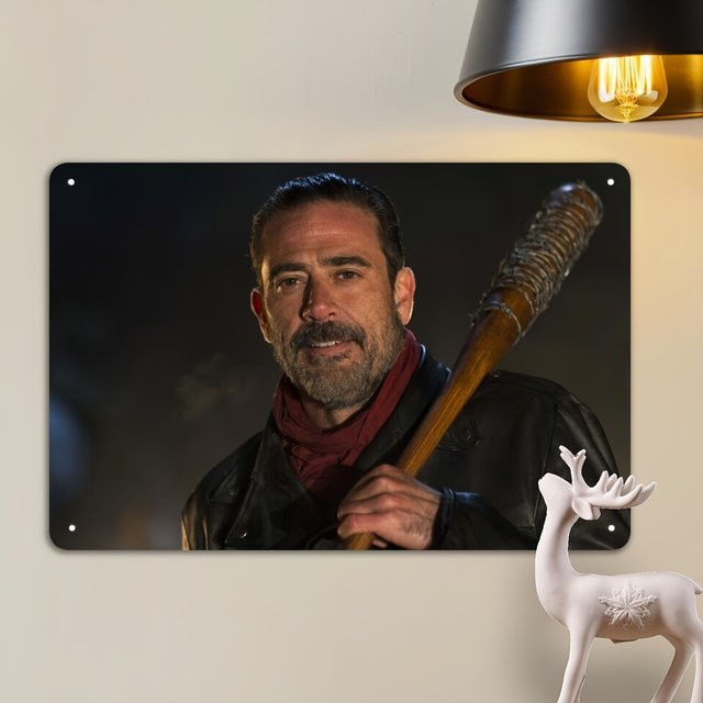 Tablou The Walking Dead Negan Blechschild Metallwandkunst Mehrfarbig B: 20,0 cm, H: 20,0 cm, T: 1,0 cm - Bild 1